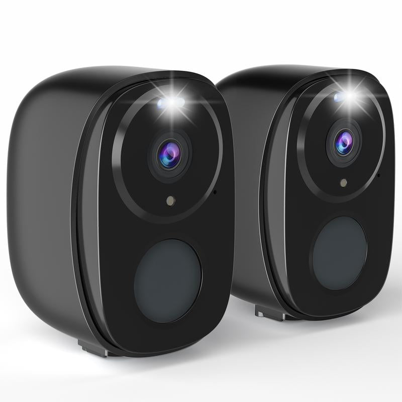 2K HD Wireless Outdoor Security Camera Work with Alexa, Home Security Surveillance Camera with Color Night Vision/ 2-Way Audio/Motion Detection/ Siren