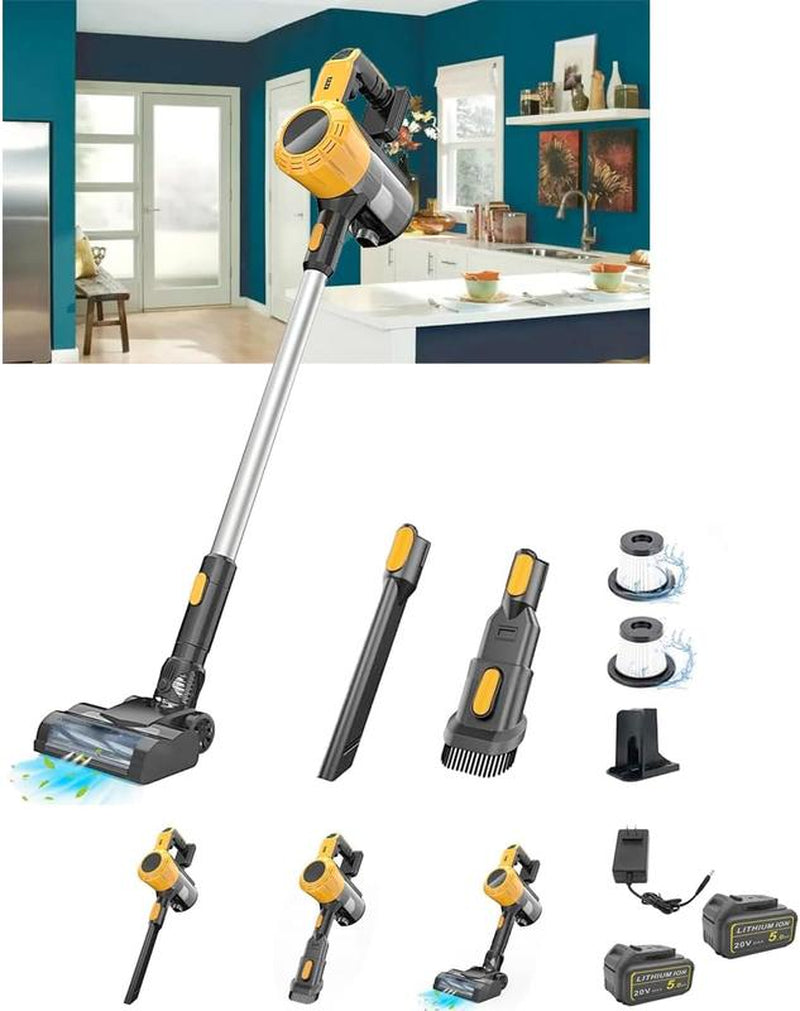 Dewalt 20V PLBT Vacuum Cleaner for Home with Wall Bracket, Stickvacuum Cleaner for Hard Floors, 6In1 Cleaner, Dewalt 30KPA