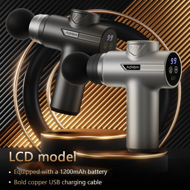 Cordless Deep Tissue Massager – 6 Speeds, 8 Heads, 1200Mah Battery for Neck, Shoulder & Back Pain Relief