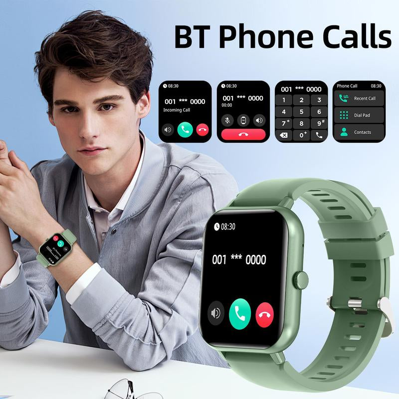 1.83" Fashion Touch Screen Smart Watch for Fall Gift, Digital Fitness Watches with Call Function 100+ Sports Modes DIY Watch Dials Messages Reminder Multifunctional Smartwatch for Men Women, Tracker Smartwatch, Fitness Watch
