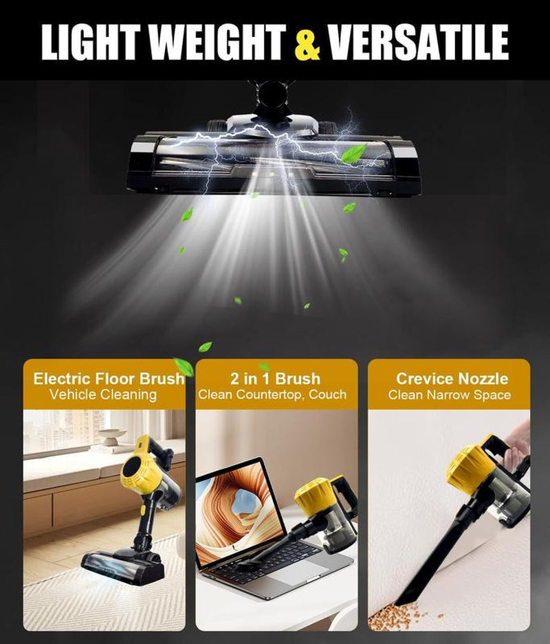 Dewalt 20V PLBT Vacuum Cleaner for Home with Wall Bracket, Stickvacuum Cleaner for Hard Floors, 6In1 Cleaner, Dewalt 30KPA