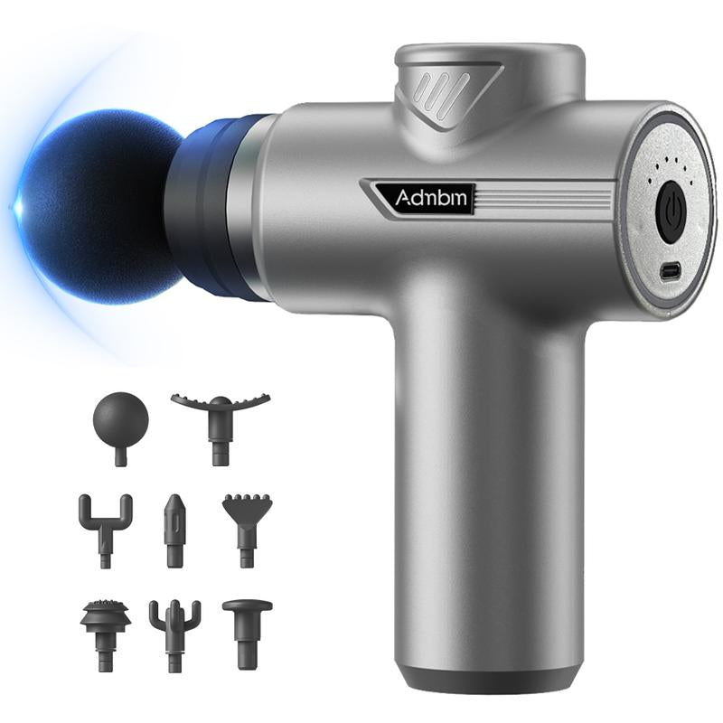 Cordless Deep Tissue Massager – 6 Speeds, 8 Heads, 1200Mah Battery for Neck, Shoulder & Back Pain Relief