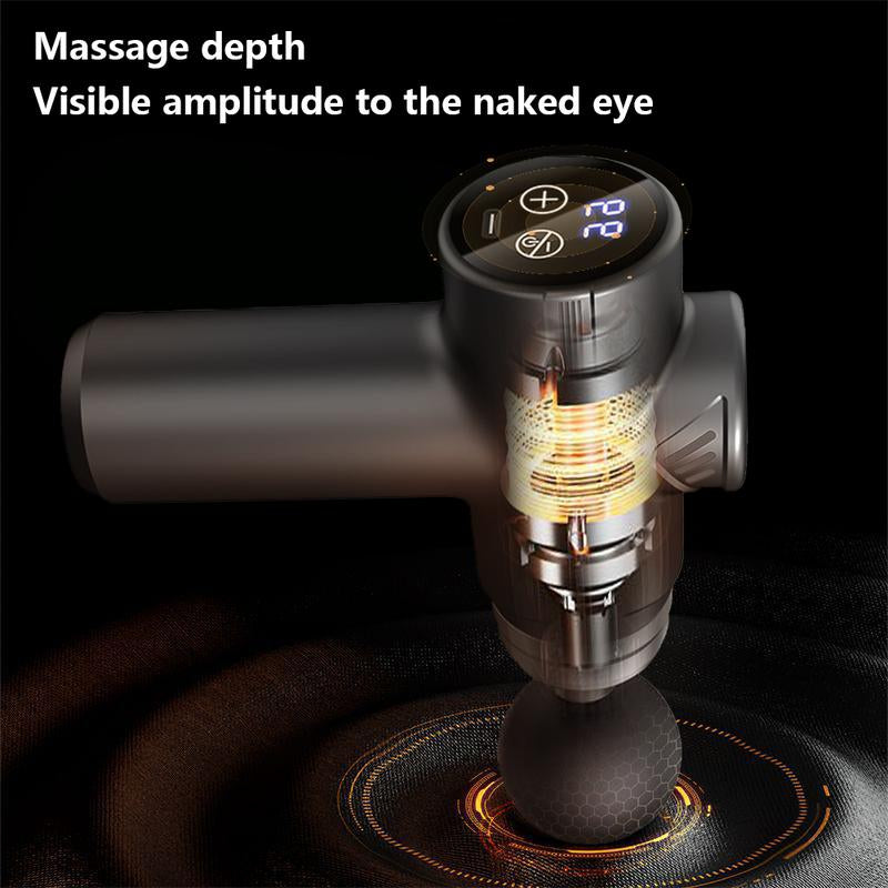 Cordless Deep Tissue Massager – 6 Speeds, 8 Heads, 1200Mah Battery for Neck, Shoulder & Back Pain Relief