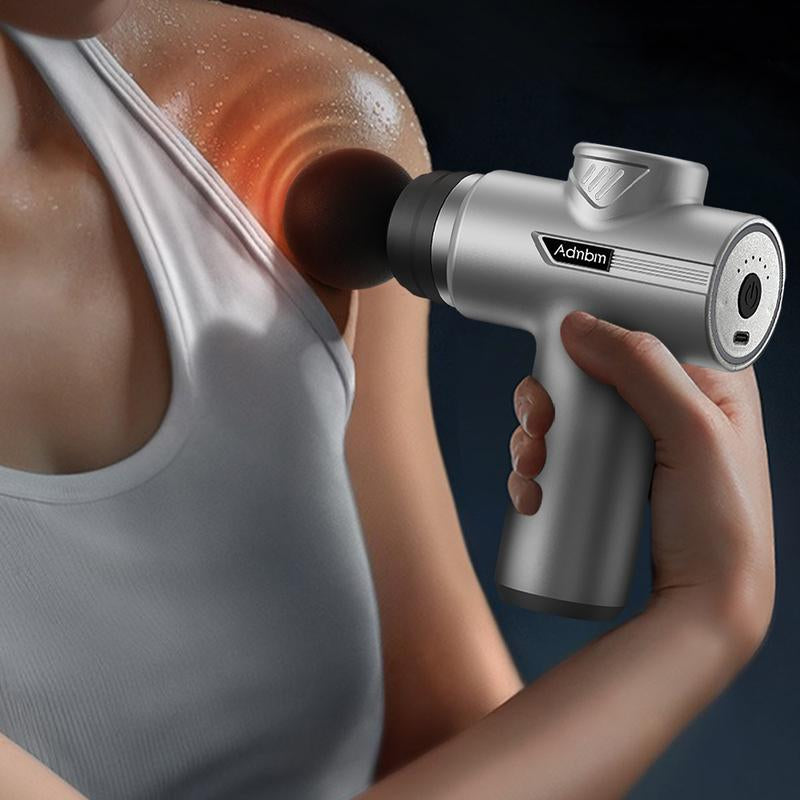 Cordless Deep Tissue Massager – 6 Speeds, 8 Heads, 1200Mah Battery for Neck, Shoulder & Back Pain Relief