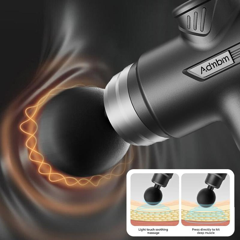 Cordless Deep Tissue Massager – 6 Speeds, 8 Heads, 1200Mah Battery for Neck, Shoulder & Back Pain Relief