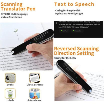 2024 Instant Voice Translation, Multi-Purpose Translation Device, Adult Student Intelligent Translation Support for Wifi and 112 Languages