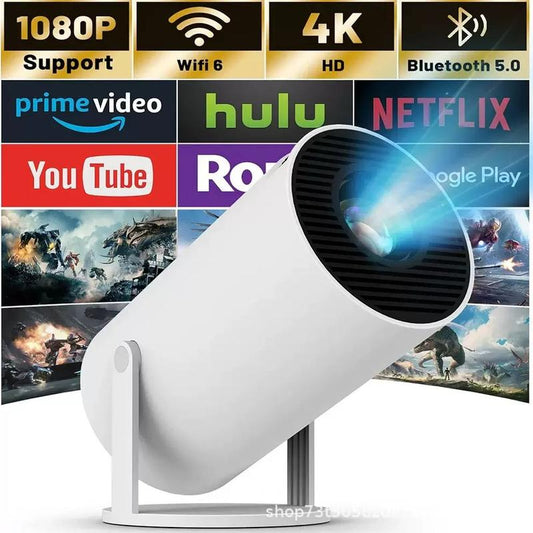 [US Warehouse] Magcubic 4K HY300 Pro Portable Projector Native 1280*720P Android 11 Dual Wifi6 290ANSI Built-In Speaker&Appstore Allwinner H713 BT5.4 Cinema Outdoor Mini Projetor WIFI6 Remote Control Included Projector 2025