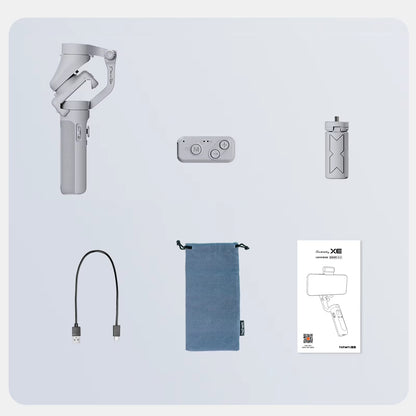 Hohem Isteady 3-Axis Smartphone Gimbal Stabilizer Portable Phone Vlog Gimbal Anti-Shake with Magnetic LED Fill Light Mini Tripod