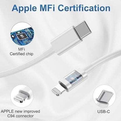 2 Pack Type C Wall Charger Block with 2 Pack [6FT&10FT] Long USB C to Lightning Cable for Iphone 14/13/12/12 Pro Max/11/Xs Max/Xr/X,Airpods Pro