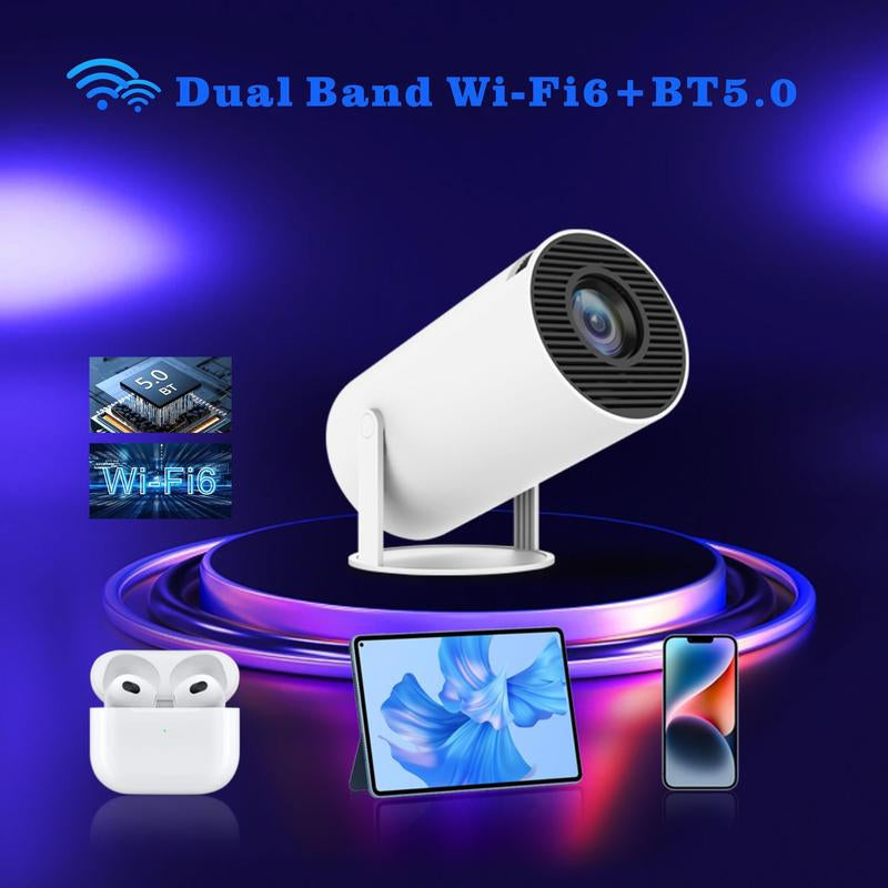 [US Warehouse] Magcubic 4K HY300 Pro Portable Projector Native 1280*720P Android 11 Dual Wifi6 290ANSI Built-In Speaker&Appstore Allwinner H713 BT5.4 Cinema Outdoor Mini Projetor WIFI6 Remote Control Included Projector 2025