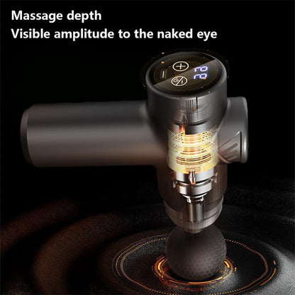 Cordless Deep Tissue Massager – 6 Speeds, 8 Heads, 1200Mah Battery for Neck, Shoulder & Back Pain Relief