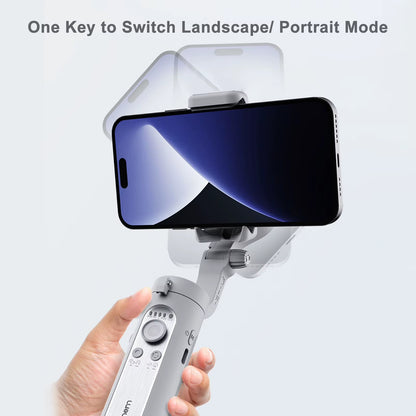 Hohem Isteady 3-Axis Smartphone Gimbal Stabilizer Portable Phone Vlog Gimbal Anti-Shake with Magnetic LED Fill Light Mini Tripod