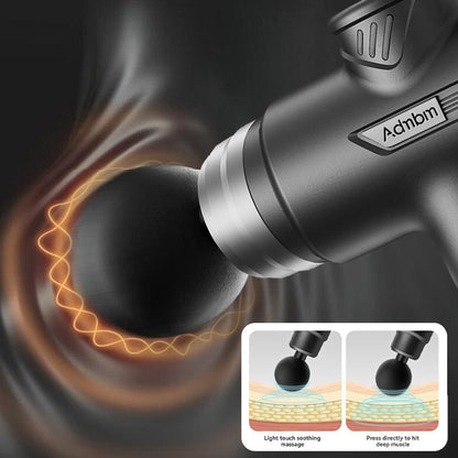 Cordless Deep Tissue Massager – 6 Speeds, 8 Heads, 1200Mah Battery for Neck, Shoulder & Back Pain Relief